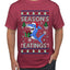 Season's Eatings Shark, Ugly Christmas Sweater Unisex Men's T-Shirt