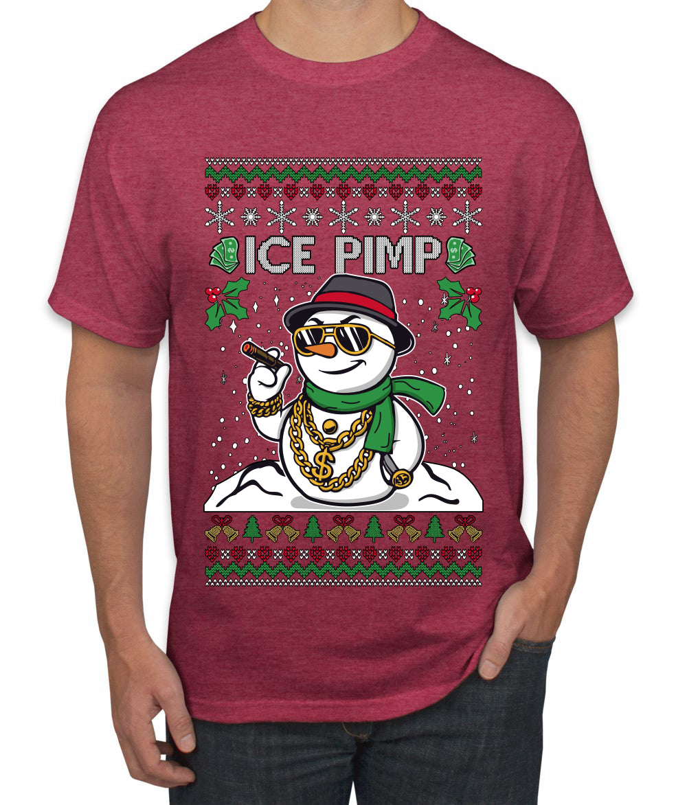 Ice Pimp, Ugly Christmas Sweater Unisex Men's T-Shirt