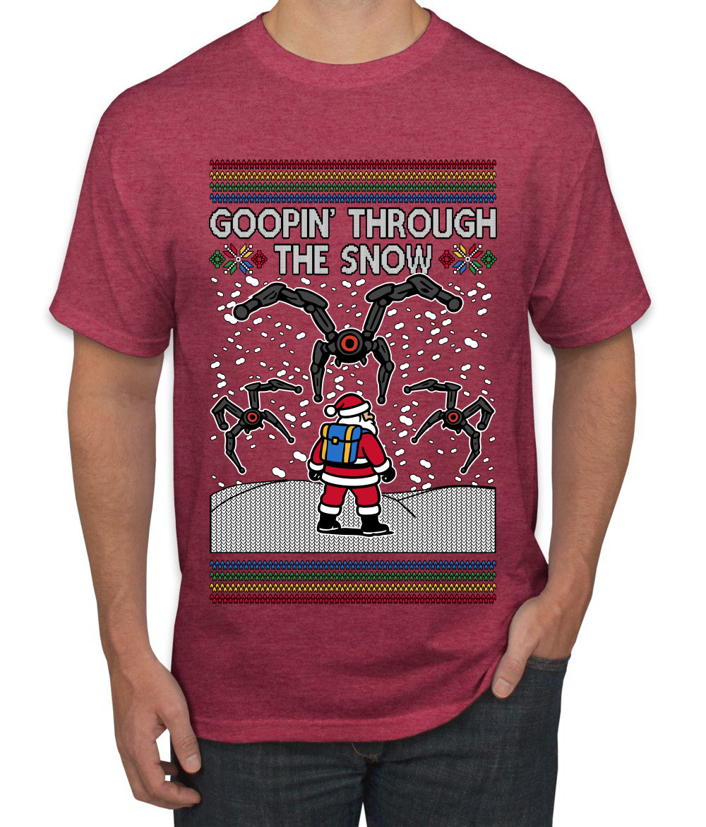 Goopin' Through The Snow Gamer Santa, Ugly Christmas Sweater Unisex Men's T-Shirt