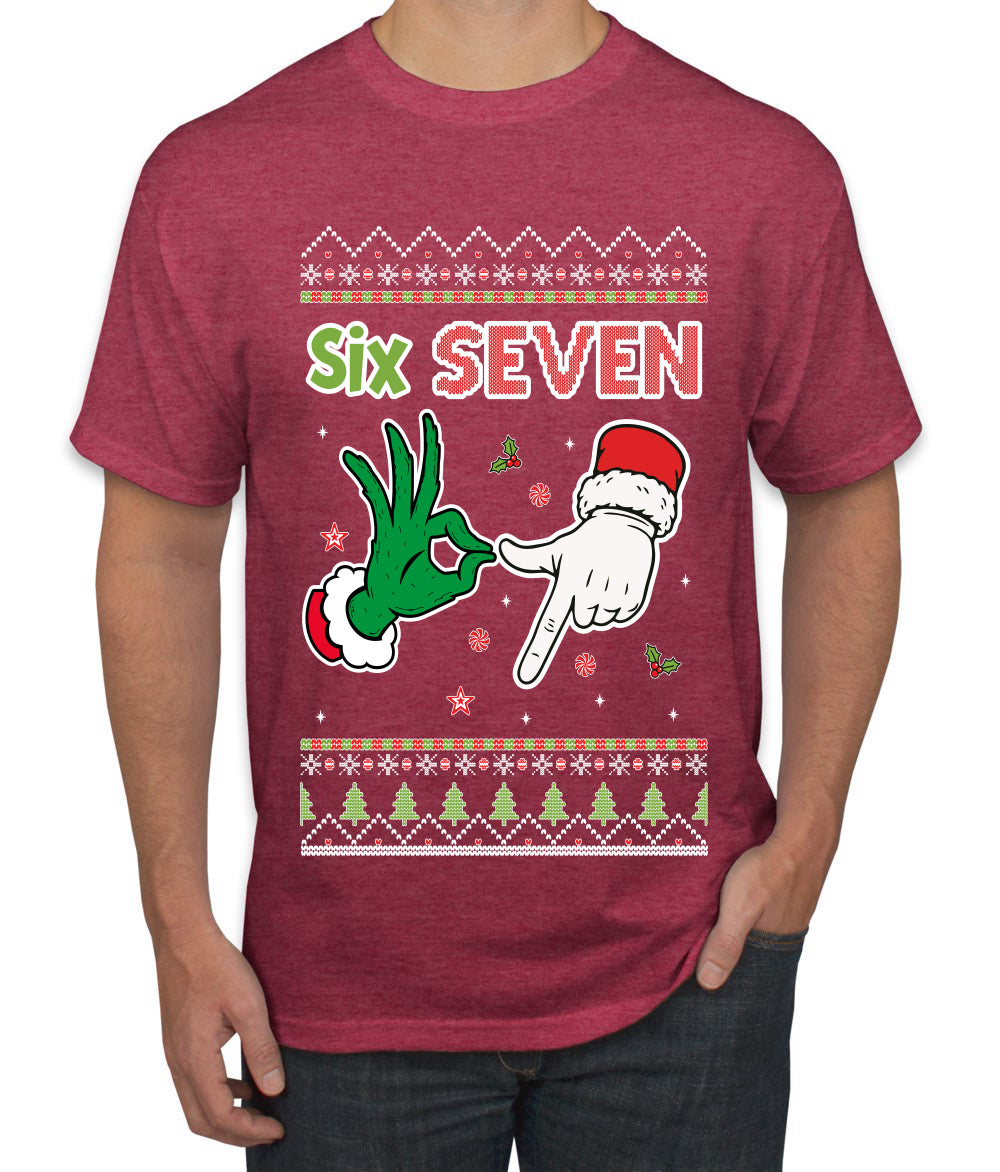 6 7 Christmas Hands, Ugly Christmas Sweater Unisex Men's T-Shirt