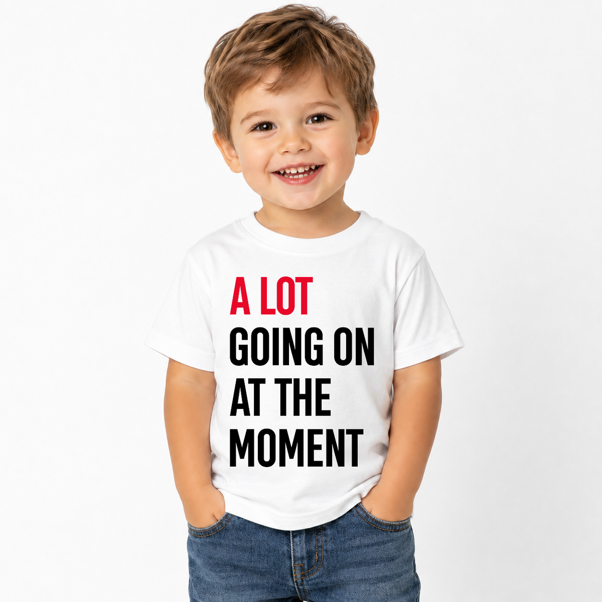 A Lot Going On at The Moment Pop Culture Toddler Crew Graphic T-Shirt