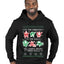 To The Windows To The Walls Till Santa Decks These Halls, Ugly Christmas Sweater Unisex Premium Graphic Hoodie Sweatshirt