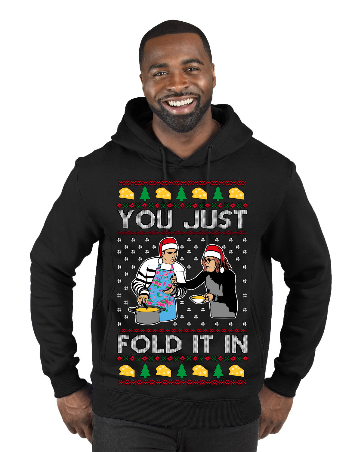 You Just Fold It In Funny Enchilada Moira David TV Sitcom Ugly Christmas Sweater Premium Graphic Hoodie Sweatshirt