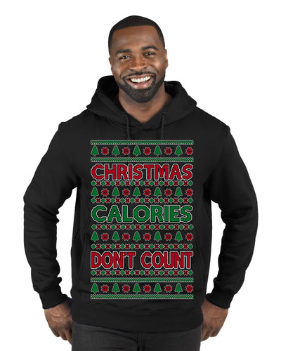 Christmas Calories Don't Count Funny Family Holidays Ugly Christmas Sweater Premium Graphic Hoodie Sweatshirt