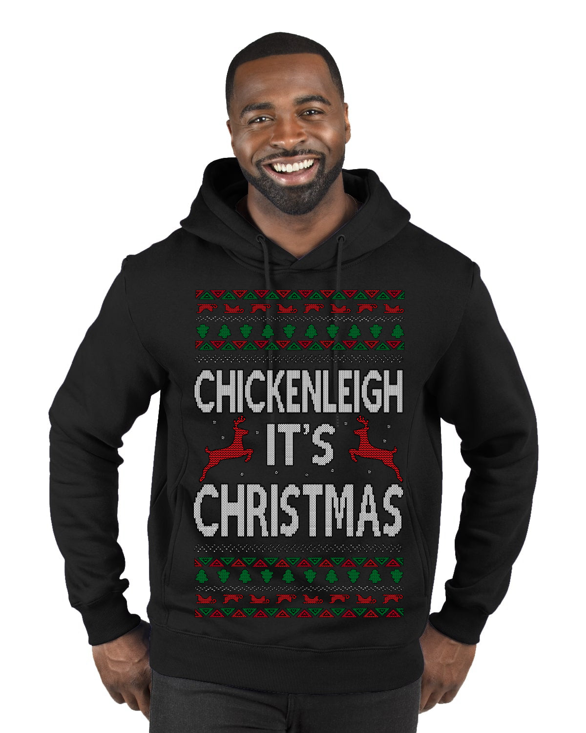 Chickenleigh It's Christmas Funny Viral Trending Meme Ugly Christmas Sweater Premium Graphic Hoodie Sweatshirt