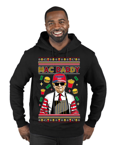 Mac Daddy Funny Viral Trump Meme Fast Food Fries Burgers Ugly Christmas Sweater Premium Graphic Hoodie Sweatshirt