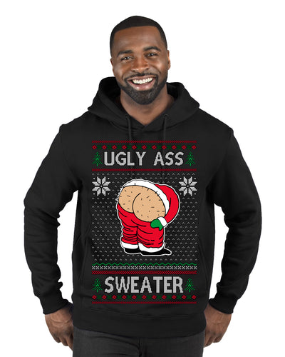 Ugly Ass Sweater Funny Santa Claus Butt Xmas Ugly Christmas Sweater Premium Graphic Hoodie Sweatshirt