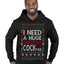 I Need a Huge Christmas Cocktail Funny Dirty Joke Drinking Ugly Christmas Sweater Premium Graphic Hoodie Sweatshirt