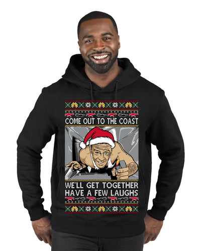 Come Out to the Coast Have a Few Laughs Die Hard McClane Ugly Christmas Sweater Premium Graphic Hoodie Sweatshirt