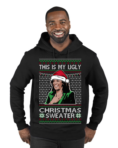 This Is My Ugly Sweater Funny Santa Kamala Harris Ugly Christmas Sweater Premium Graphic Hoodie Sweatshirt