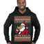Everybody Knows the Rules Funny Santa Claus Pizza Score Ugly Christmas Sweater Premium Graphic Hoodie Sweatshirt