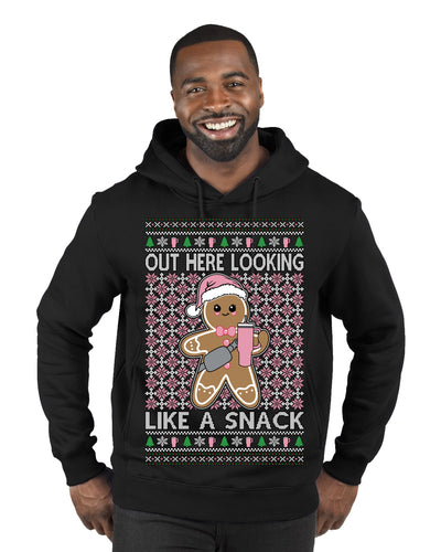 Out Here Looking Like a Snack Cute Xmas Cookie Ugly Christmas Sweater Premium Graphic Hoodie Sweatshirt