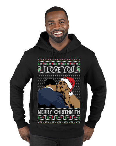 I Love You Merry Chrithmith Funny Boxing Fight Meme Classic Funny Xmas Ugly Christmas Sweater Premium Graphic Hoodie Sweatshirt