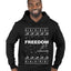 Freedom, Charlie Kirk Political Activist, Right Wing, Ugly Christmas Sweater Premium Graphic Hoodie Sweatshirt