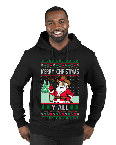 Merry Christmas Y'all Christmas Sweater, Ugly Christmas Sweater Premium Graphic Hoodie Sweatshirt