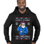 Santa Stands On Christmas, Ugly Christmas Sweater Premium Graphic Hoodie Sweatshirt
