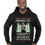 Finding My Happy Holiday, Ugly Christmas Sweater Premium Graphic Hoodie Sweatshirt