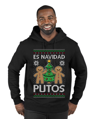 Es Navidad Putos, Ugly Christmas Sweater Unisex Premium Graphic Hoodie Sweatshirt