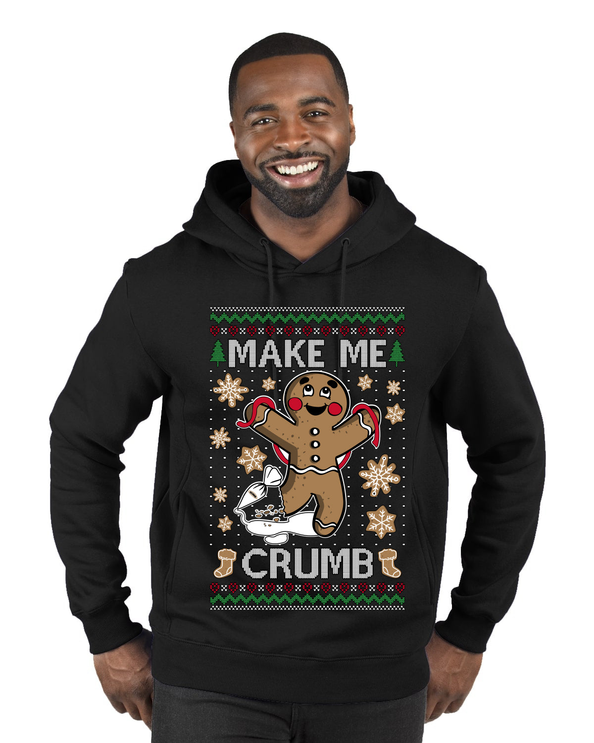 Make Me Crumb, Ugly Christmas Sweater Unisex Premium Graphic Hoodie Sweatshirt
