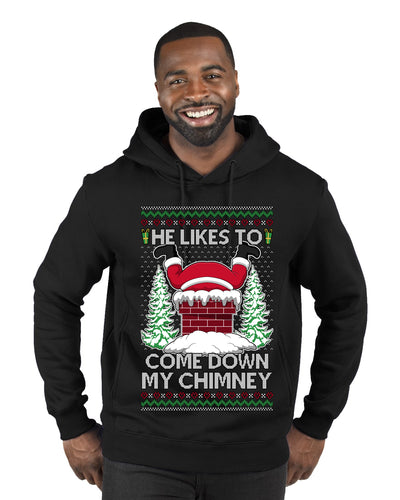 Come Down my Chimney Ugly Christmas Sweater Unisex Unisex Premium Graphic Hoodie Sweatshirt