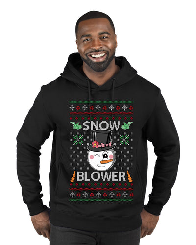 Snow Blower, Ugly Christmas Sweater Unisex Premium Graphic Hoodie Sweatshirt