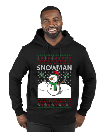 Snowman, Ugly Christmas Sweater Unisex Premium Graphic Hoodie Sweatshirt