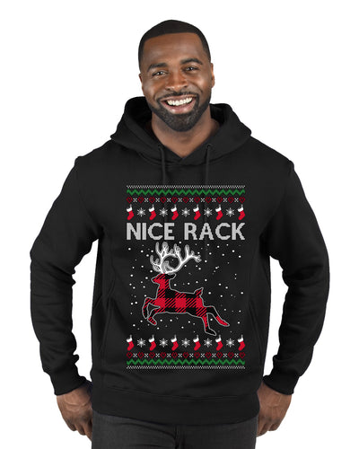 Nice Rack, Ugly Christmas Sweater Unisex Premium Graphic Hoodie Sweatshirt