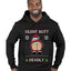 Silent Butt Deadly Farting Santa, Ugly Christmas Sweater Unisex Premium Graphic Hoodie Sweatshirt