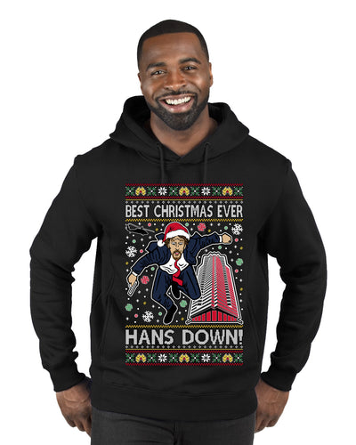 Die Hard Best Christmas Ever Hans Down Nakatomi, Ugly Christmas Sweater Unisex Premium Graphic Hoodie Sweatshirt