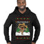Feliz Navidad Dancing Gingerbread Man, Ugly Christmas Sweater Unisex Premium Graphic Hoodie Sweatshirt