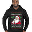 I'm Into Fitness Cookie In My Mouth Santa, Ugly Christmas Sweater Unisex Premium Graphic Hoodie Sweatshirt