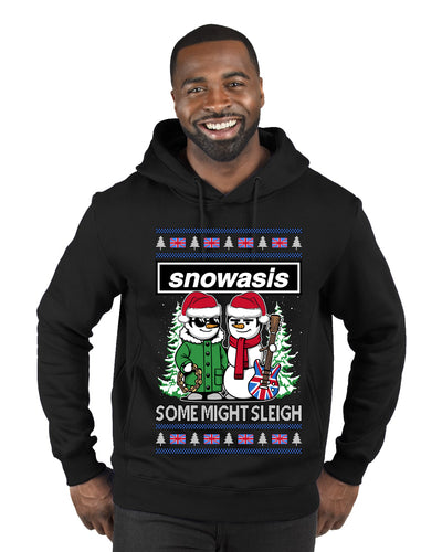 Snowasis English Rock Band Parody, Ugly Christmas Sweater Unisex Premium Graphic Hoodie Sweatshirt