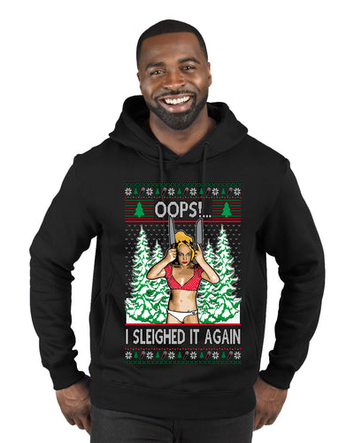 Funny, Knives Popstar Dancing, Music Lover Comedic Christmas Sweater Design, Ugly Christmas Sweater Unisex Premium Graphic Hoodie Sweatshirt