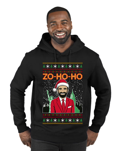Zo Ho Ho Zohran Mamdani NYC, Ugly Christmas Sweater Unisex Premium Graphic Hoodie Sweatshirt