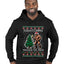 Squatching Through The Snow Bigfoot, Ugly Christmas Sweater Unisex Premium Graphic Hoodie Sweatshirt