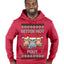 Better Not Pout, Cute Sad Santa Cats | Funny Ugly Christmas Sweater Premium Graphic Hoodie Sweatshirt