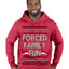 Forced Family Fun, Xmas Holiday Funny Ugly Christmas Sweater Premium Graphic Hoodie Sweatshirt