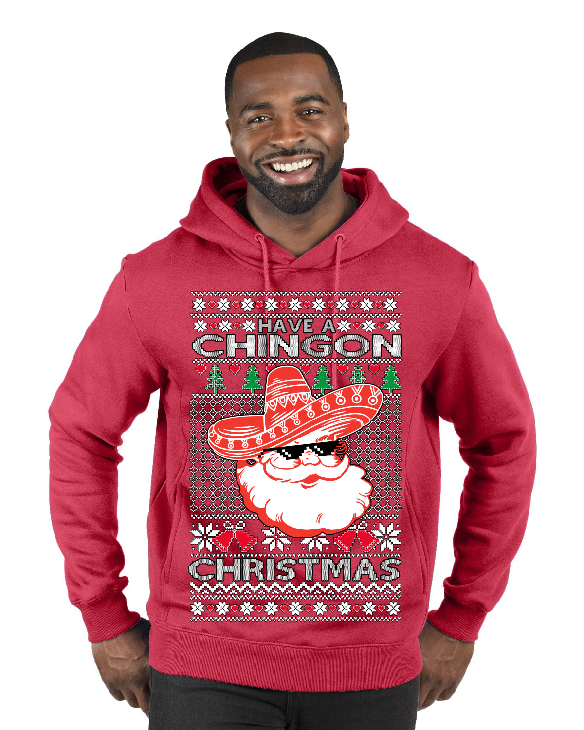 Have a Chingon Christmas Funny Spanish Saying Ugly Christmas Sweater Premium Graphic Hoodie Sweatshirt