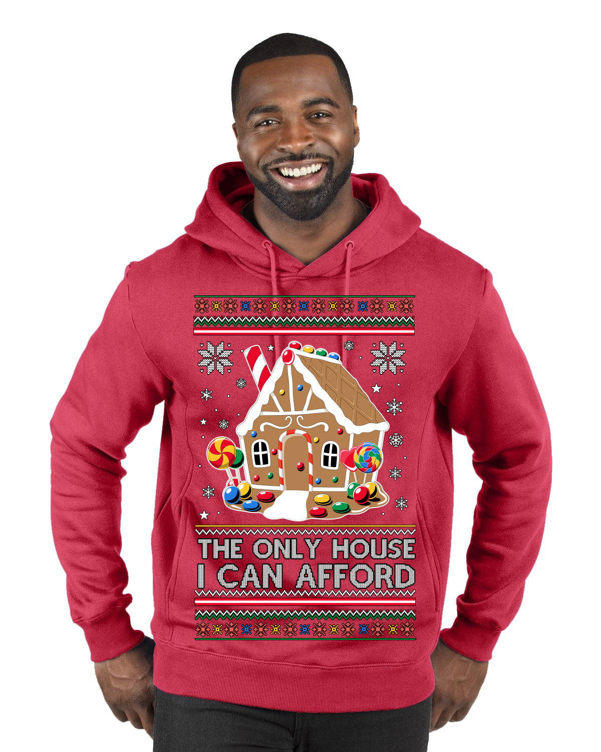 The Only House I Can Afford Funny Millennial Meme Ugly Christmas Sweater Premium Graphic Hoodie Sweatshirt