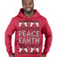 Peace On Earth Funny Xmas Cute Pink Angel Cross Ugly Christmas Sweater Premium Graphic Hoodie Sweatshirt