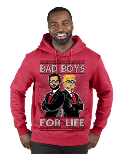 Bad Boys for Life Donald Trump JD Vance Funny 90s Movie Ugly Christmas Sweater Premium Graphic Hoodie Sweatshirt