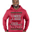 I Need a Huge Christmas Cocktail Funny Dirty Joke Drinking Ugly Christmas Sweater Premium Graphic Hoodie Sweatshirt
