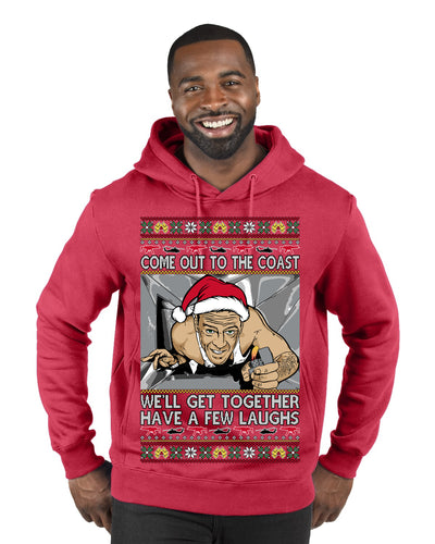 Come Out to the Coast Have a Few Laughs Die Hard McClane Ugly Christmas Sweater Premium Graphic Hoodie Sweatshirt