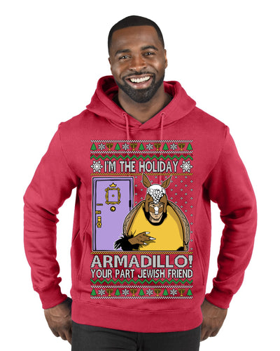 Holiday Armadillo Part Jewish TV Show Ugly Christmas Sweater Premium Graphic Hoodie Sweatshirt