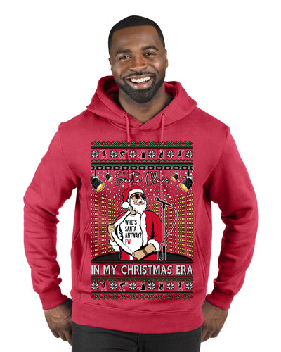 Santa Claus In My Christmas Era Xmas Ugly Christmas Sweater Premium Graphic Hoodie Sweatshirt