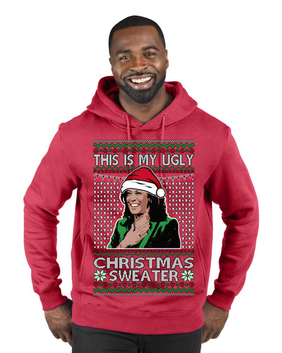 This Is My Ugly Sweater Funny Santa Kamala Harris Ugly Christmas Sweater Premium Graphic Hoodie Sweatshirt