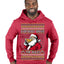 Everybody Knows the Rules Funny Santa Claus Pizza Score Ugly Christmas Sweater Premium Graphic Hoodie Sweatshirt