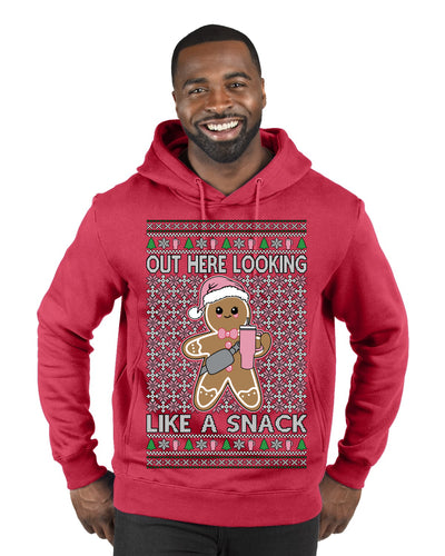 Out Here Looking Like a Snack Cute Xmas Cookie Ugly Christmas Sweater Premium Graphic Hoodie Sweatshirt