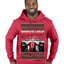 Daddy's Home Red Suit, I'll Be Home for Christmas | Funny Santa Clause President Donald Trump Ugly Christmas Sweater Premium Graphic Hoodie Sweatshirt