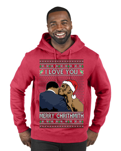 I Love You Merry Chrithmith Funny Boxing Fight Meme Classic Funny Xmas Ugly Christmas Sweater Premium Graphic Hoodie Sweatshirt